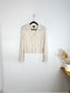PAIGE "Maxi Cashmere Cropped Sweater in Cream" (Size XS-S)
