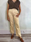 Zara High Rise Jeans in Yellow Beige (Size S)