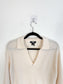 PAIGE "Maxi Cashmere Cropped Sweater in Cream" (Size XS-S)