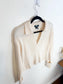 PAIGE "Maxi Cashmere Cropped Sweater in Cream" (Size XS-S)