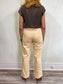 Zara High Rise Jeans in Yellow Beige (Size S)