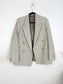 Acne Studios Designer Wool & Cotton Double Breasted Striped Blazer (Size M)
