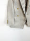 Acne Studios Designer Wool & Cotton Double Breasted Striped Blazer (Size M)