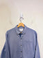 Ministry of Supply Sustainable "Men's AeroZero° Dress Shirt in Blue Pinstripe" (Size M)