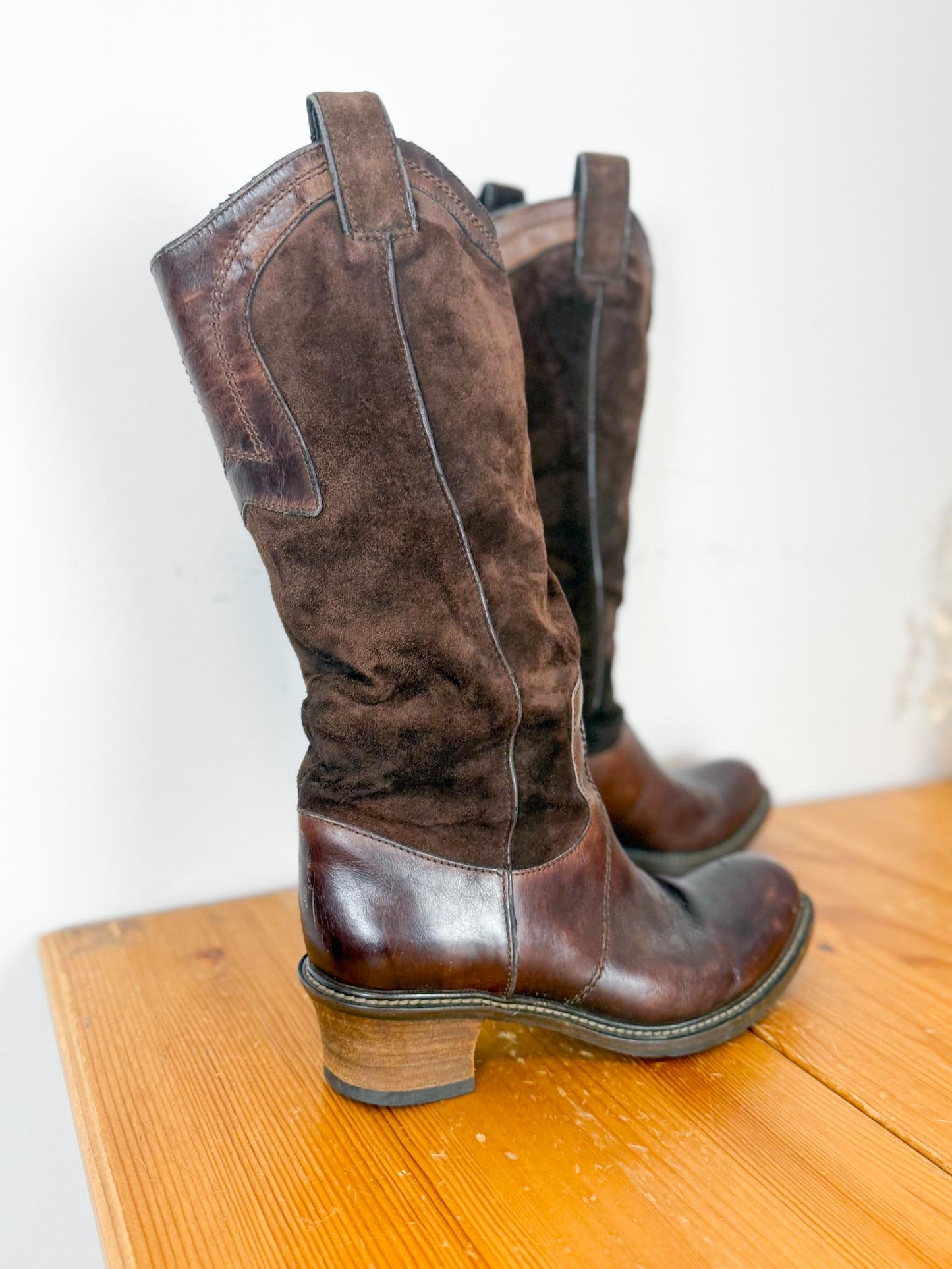 VIC MATIE Tall Brown Leather Boots (Size 39)