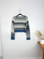 Handmade Knit Sweater in Blue/Grey (Size M)
