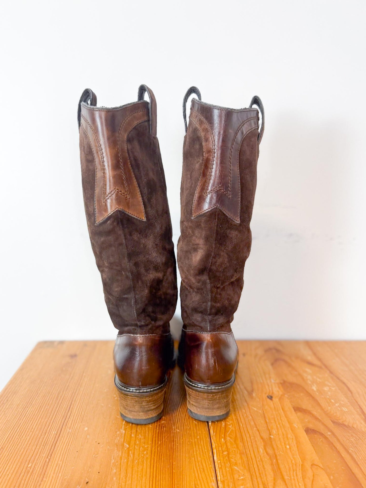 VIC MATIE Tall Brown Leather Boots (Size 39)