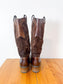 VIC MATIE Tall Brown Leather Boots (Size 39)