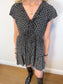 Auguste "Bella Frill Play Dress in Black/White Floral" (Size S)