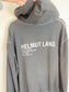 HELMUT LANG Designer Logo Hoodie Sweatshirt in Grey (Size XXL)