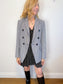 Dorothee Schumacher Double Breasted Blazer in Grey Plaid (Size S)