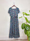 Ralph Lauren Blue Floral Maxi Dress with Flutter Sleeve (Size S)