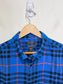 Banana Republic "Untucked Standard Fit Flannel Shirt in Blue/Black/Orange" (Size