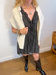 Auguste "Bella Frill Play Dress in Black/White Floral" (Size S)