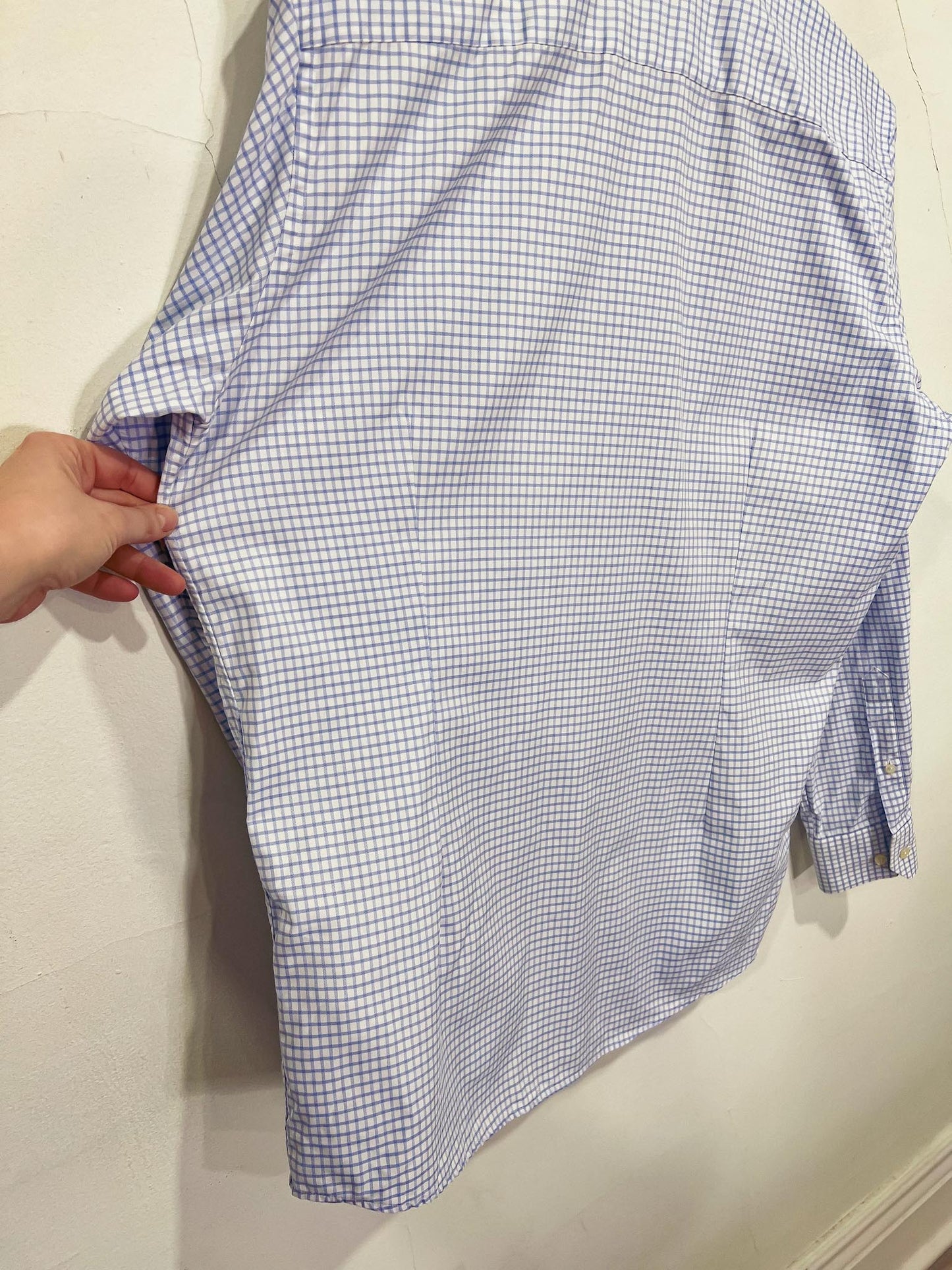 ETON Contemporary Men's Shirt in Blue/White Check (Size 42 / 16 1/2)