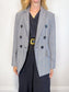Dorothee Schumacher Double Breasted Blazer in Grey Plaid (Size S)