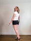 AGOLDE "Parker Black Denim Shorts" (Size 32)