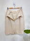 Vintage Linen Blend Skirt in Beige (Size L)