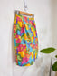 Vintage Silk Floral Mini Skirt (Size XS/S)