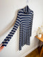 Anthropologie Maeve Turtleneck Swing Dress in Blue/White Stripe (Size M/L)