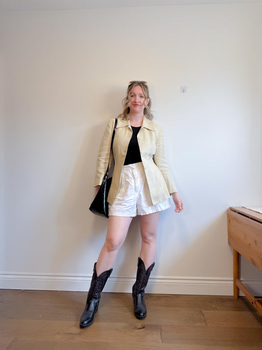 Vintage Yanagi Paris Linen Blazer (Size S)