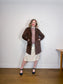 Fransa Reversible Faux Fur Jacket in Brown (Size M/L)