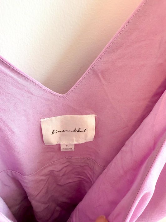 Line & Dot Wrap Dress in Purple (Size S/M)