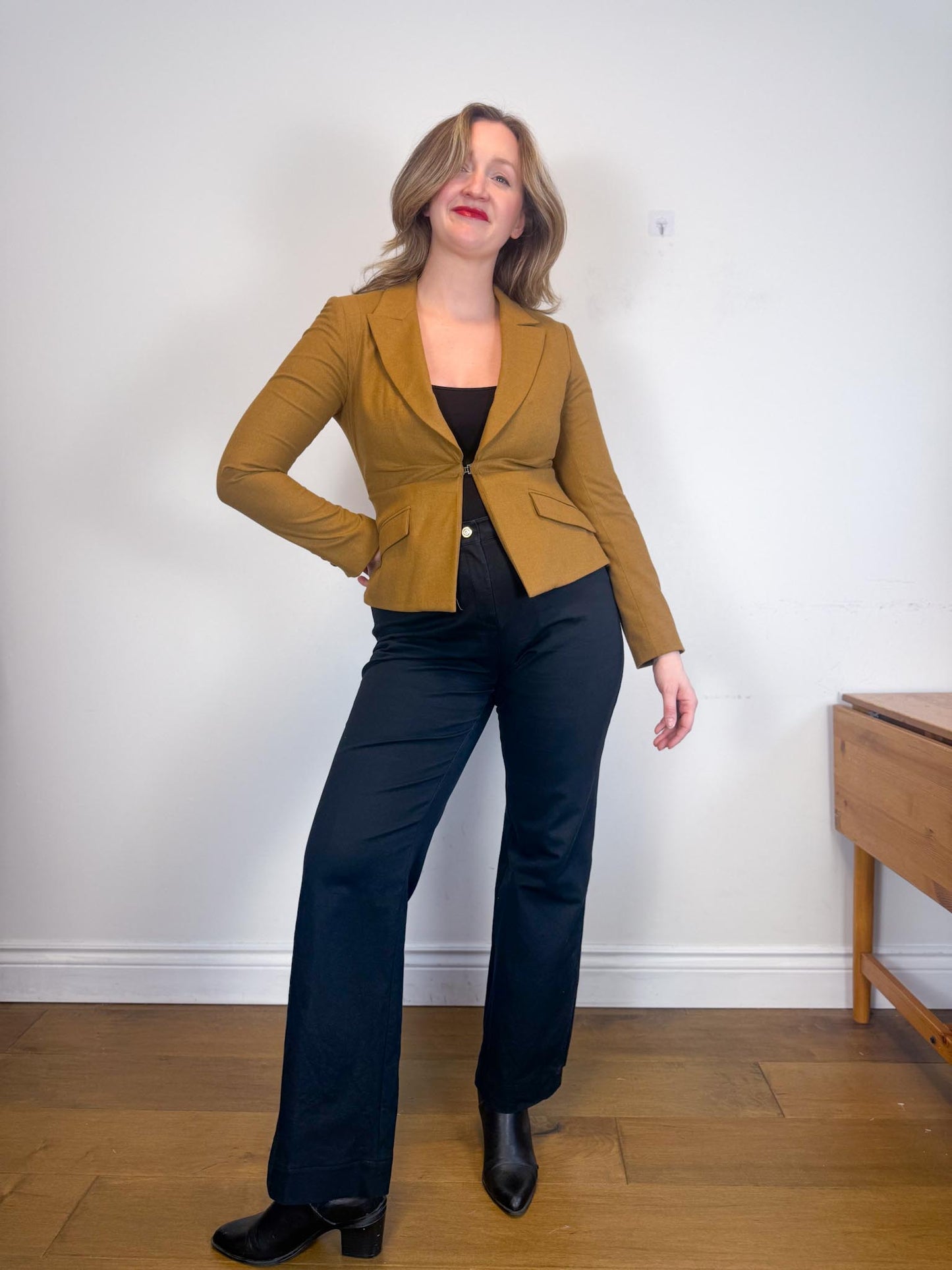 Iris Setlakwe Designer Blazer in Camel (Size M)