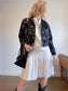 Saltwater Luxe Floral Denim Jacket with Tassels (Size S/M)