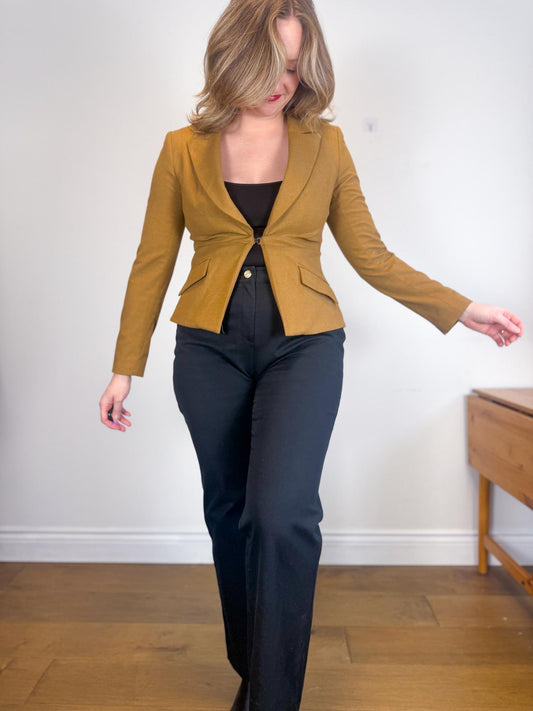 Iris Setlakwe Designer Blazer in Camel (Size M)