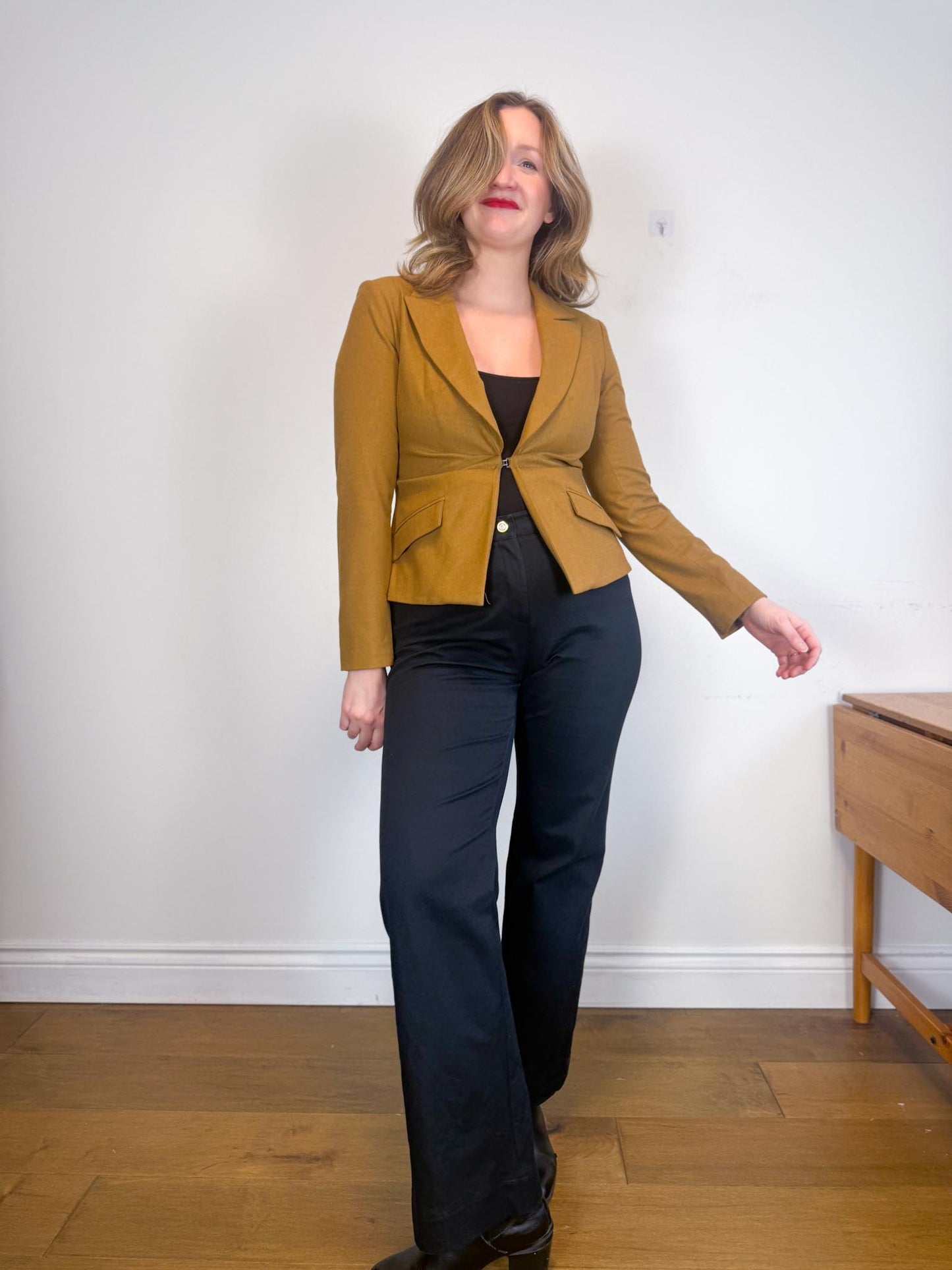 Iris Setlakwe Designer Blazer in Camel (Size M)