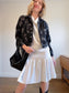 Saltwater Luxe Floral Denim Jacket with Tassels (Size S/M)