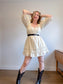 Gap Babydoll Puff Sleeve Mini Dress in Beige (Size L)