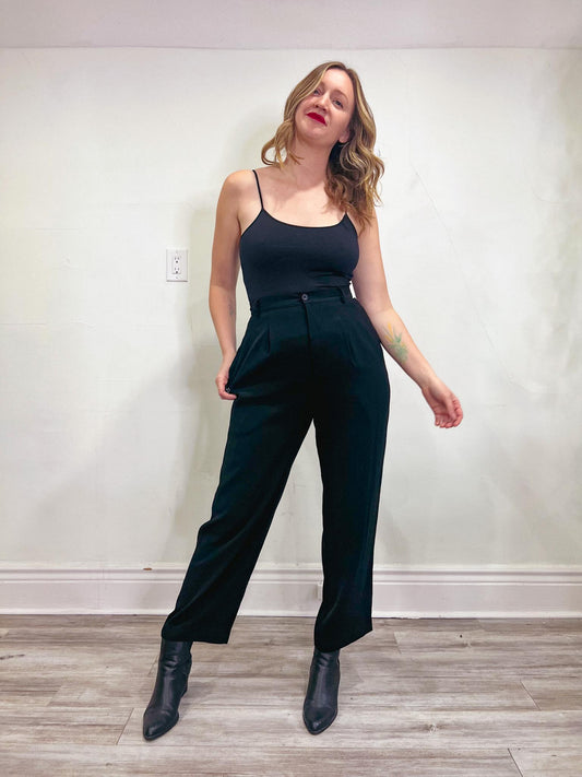 Vintage Anne Pinkerton Trousers in Black (Size L)