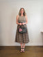A Bronze Age Sustainable "Field Skirt in Brown/Blue Plaid" (Size M)