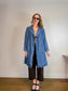 Gap Long Denim Trench Coat with Belt (Size L)