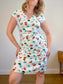 ESSENTIEL ANTWERP Floral Sleeveless Dress in White (Size M/L)