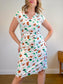 ESSENTIEL ANTWERP Floral Sleeveless Dress in White (Size M/L)