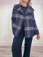 CINZIA ROCCA due Wool & Cashmere Coat in Charcoal Plaid (Size 12)