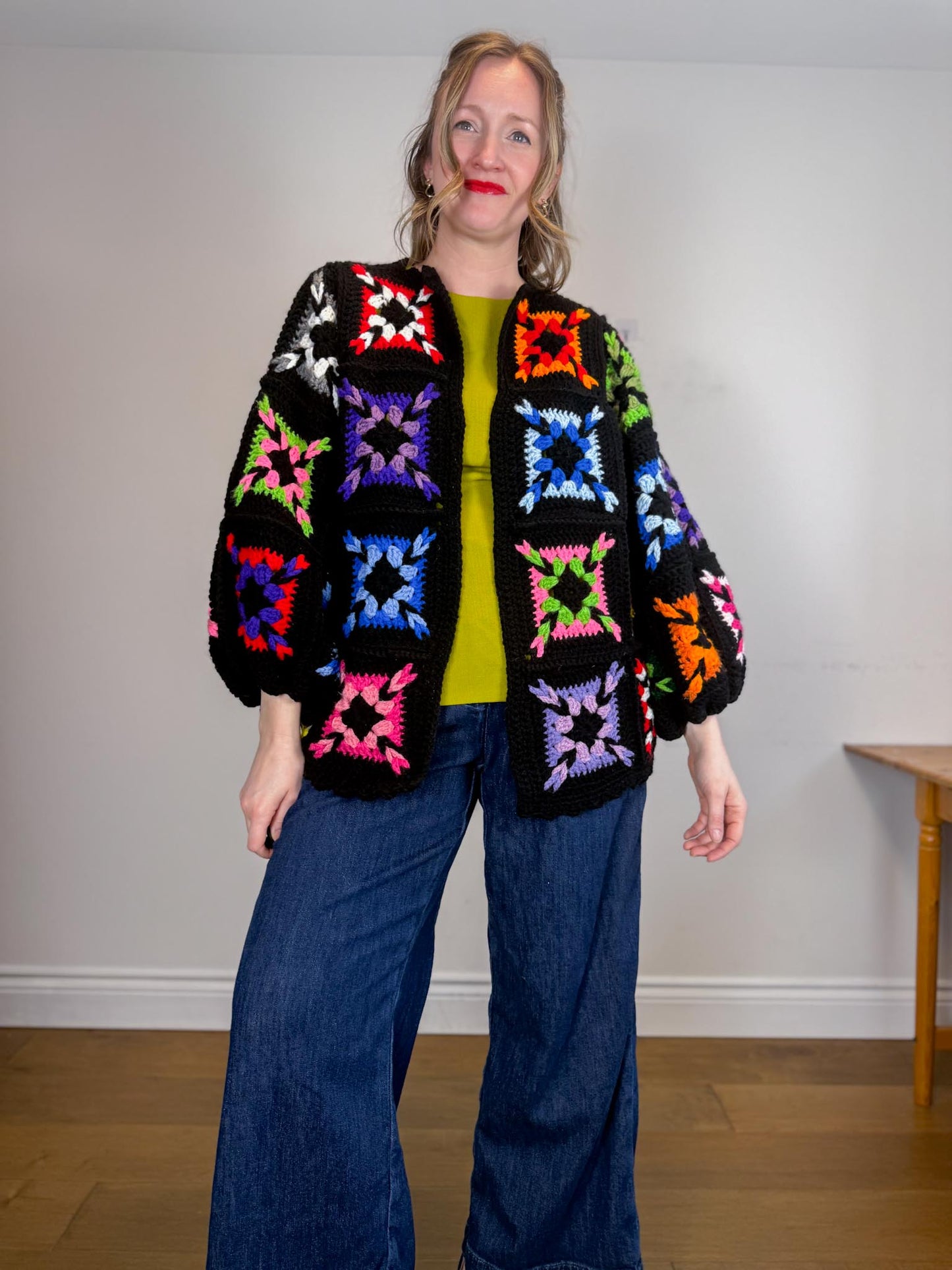 Forever Emily Whenever Sustainable Vintage Quilt Sweater (Size M-XL)