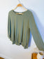 Amanda Moss Slow Fashion "The Neala Top in Sage Green" (Size M/L)
