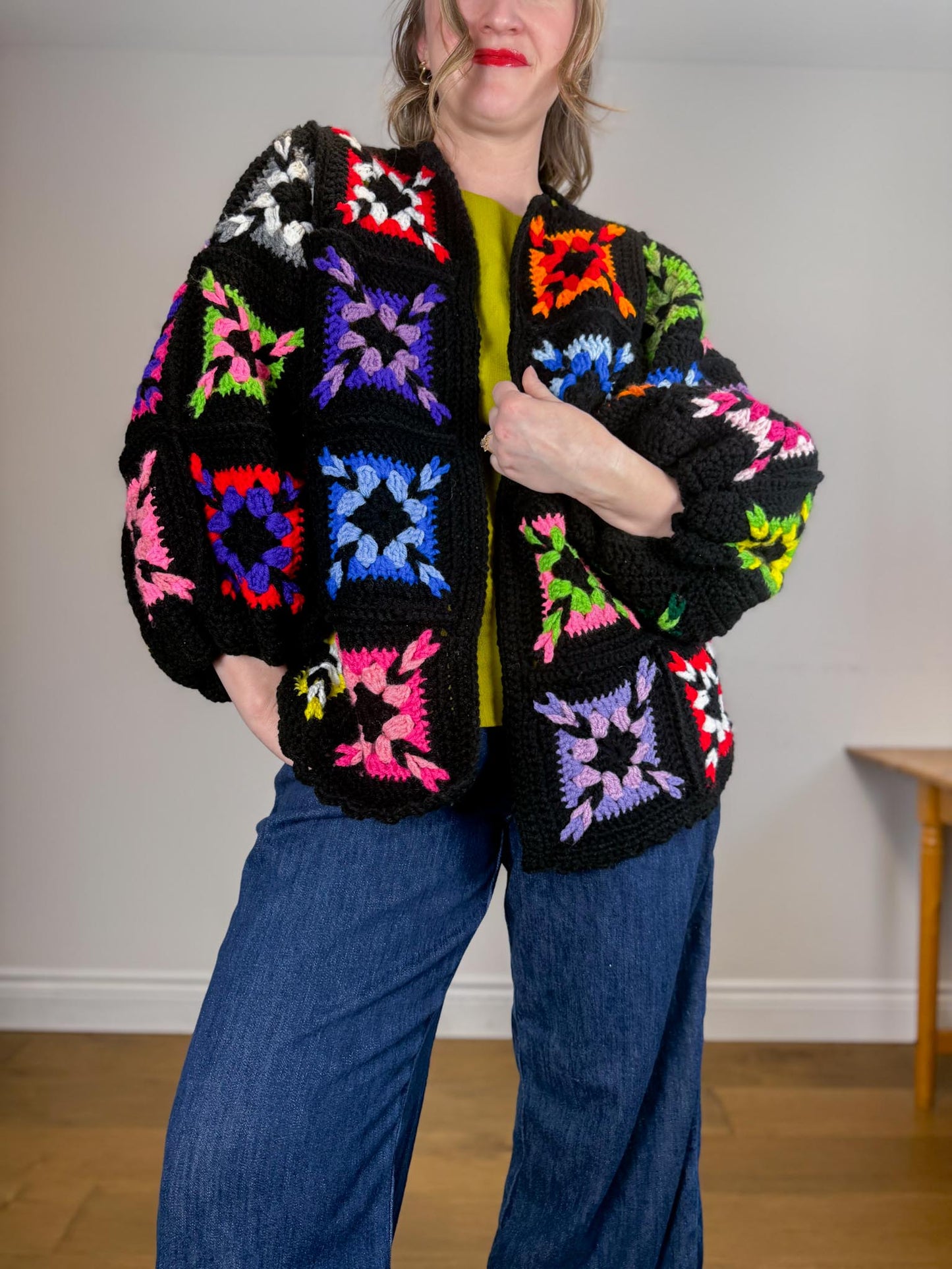 Forever Emily Whenever Sustainable Vintage Quilt Sweater (Size M-XL)
