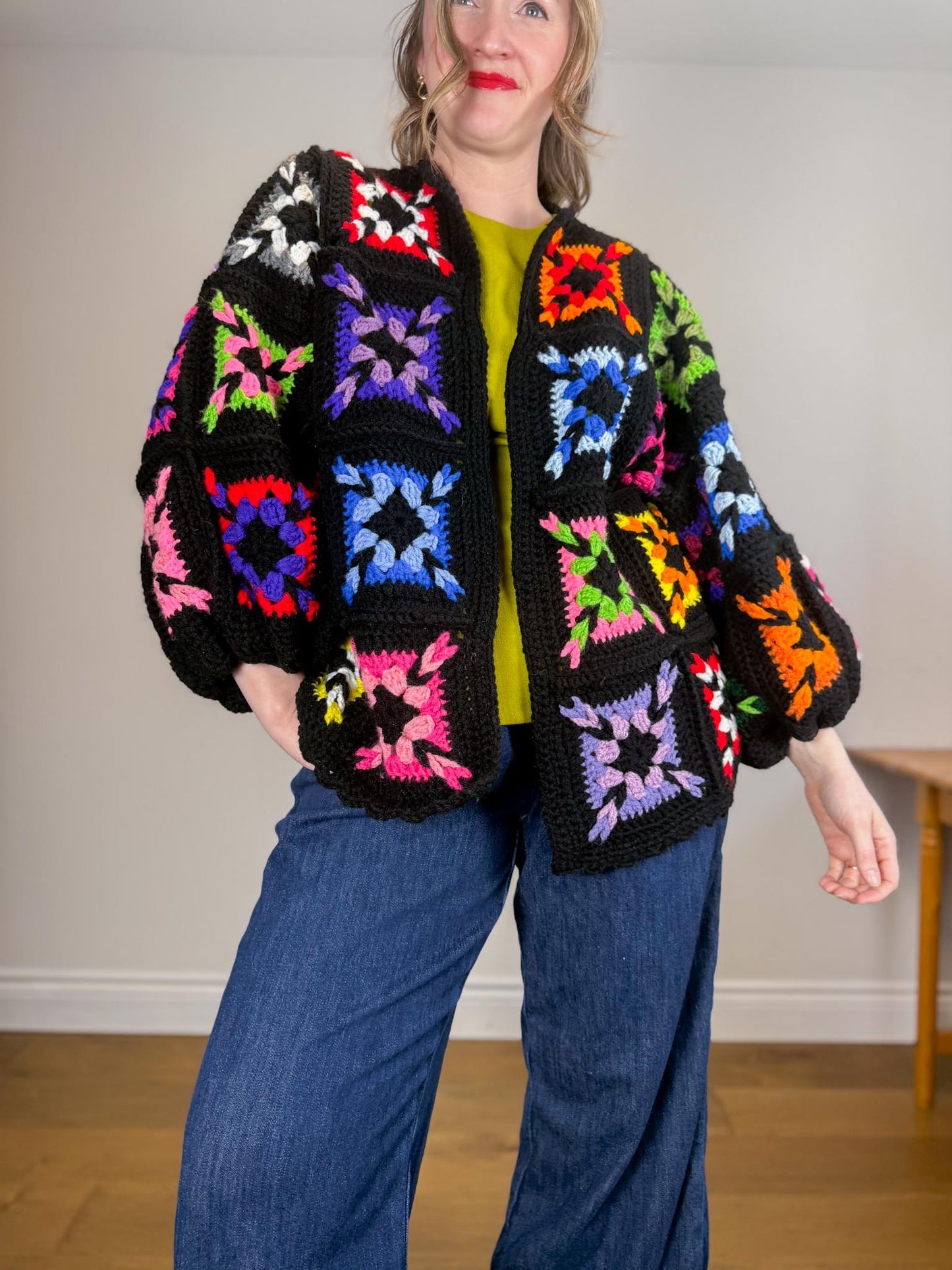 Forever Emily Whenever Sustainable Vintage Quilt Sweater (Size M-XL)