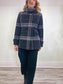 CINZIA ROCCA due Wool & Cashmere Coat in Charcoal Plaid (Size 12)