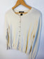 August Silk Cardigan in Eggshell (Size M/L)
