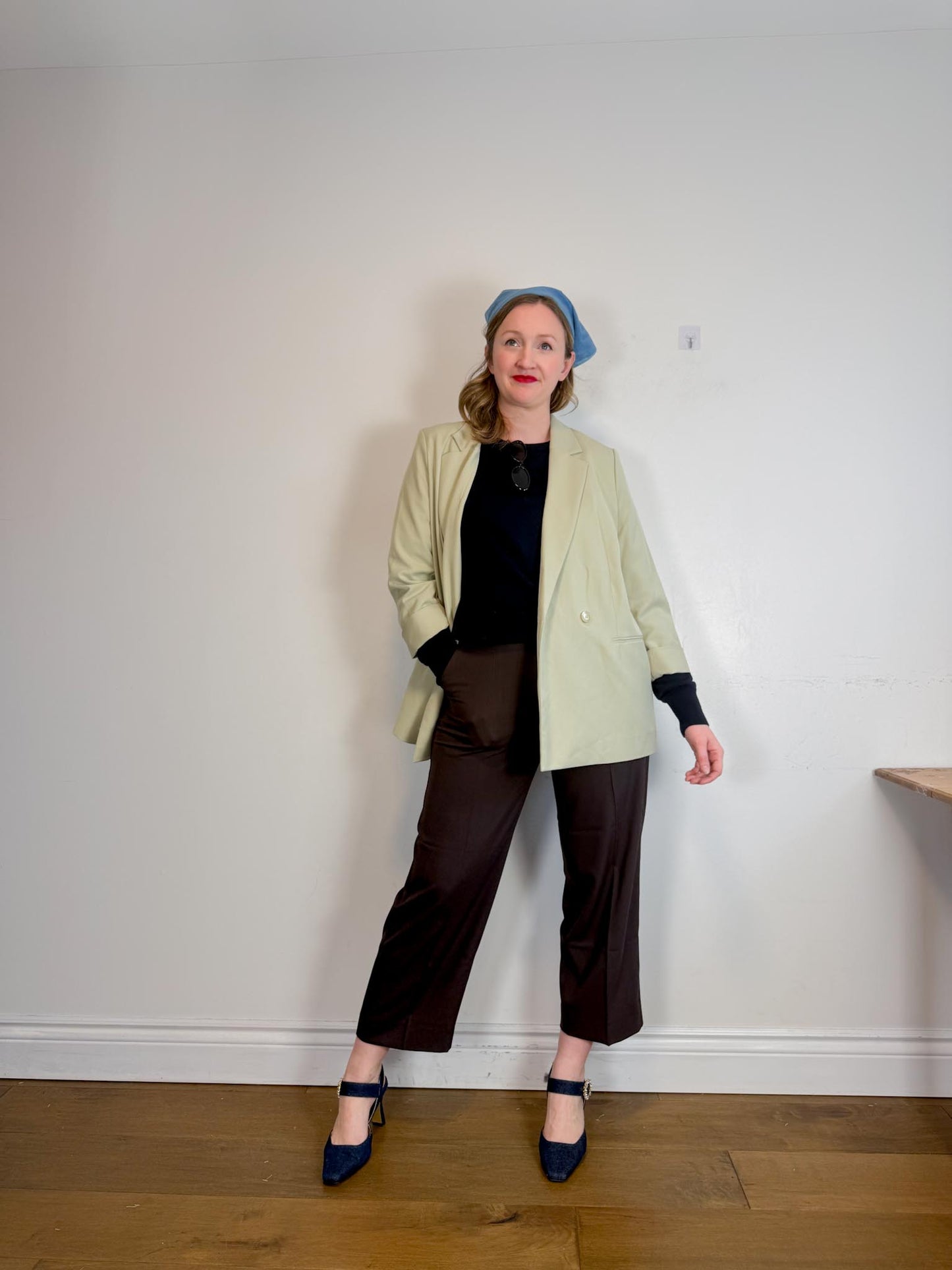 H&M Oversized Blazer in Light Grey Green NWT (Size L)