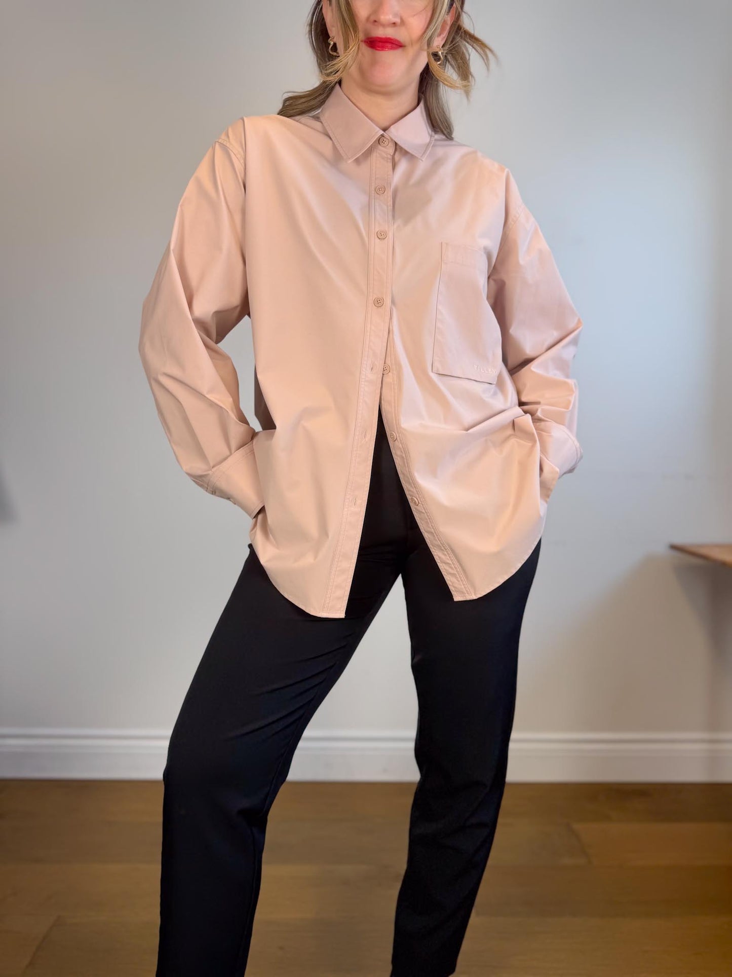 TILLEY "Tech Shield Shirt in Dark Blush" (Size XL)