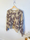 ba&sh Designer Cashmere & Wool Crewneck Sweater in Brown Print (Size M)