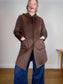 Fransa Reversible Faux Fur Jacket in Brown (Size M/L)