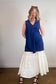 Alice + Olivia Ruffled Shift Dress in Blue (Size L)